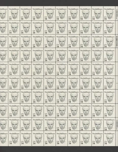 1985 US Scott #1856a Large Block Tagging, 14c Sinclair Lewis Sheet of 100 MNH - Bild 1 von 1