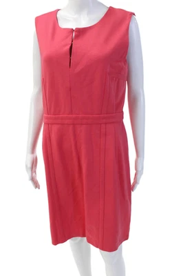 Tory Burch Women Sheath Dress Red Sleeveless Knee-Length Round Neck Size XL - Image 1 of 4