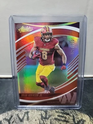 2025 Panini Absolute Brian Robinson Jr #23 Spectrum Red /199 - Image 1 of 2