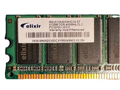 512 mb Elixir DDR 400 mhz  Ram - Immagine 1 di 2