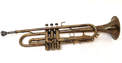 Trompeta Elkhorn Holton Modelo 48 1946 Pro Big Bell martillada a mano #156561 Foto 1 de 4