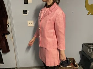 Vintage 60er Jackie Kennedy rosa Etuikleid Kleid Blazer Vogue Handmade MC elegant - Bild 1 von 21