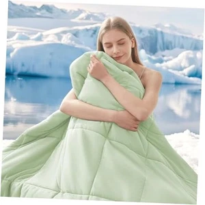 Cooling Comforter Queen Size, Double-Sided Cooling Queen(90*90) Cool Green - Picture 1 of 8