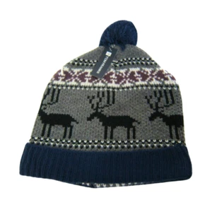Tom Franks Rentier Bommel Strick Beanie Mützen - festlich & kuschelig Winter Wärme - Bild 1 von 1