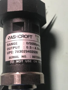Ashcroft T2 Pressure Transducer 0/5000psig 1/4NPT Output 0.5-4.5Vdc Input 5Vdc - Picture 1 of 9
