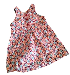 90er Jahre Vintage Sommer Blumen Puppenkleid für große Puppe - Bild 1 von 3