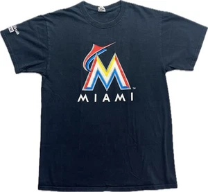Miami Marlins Opening Day SGA El Nuevo Herald T Shirt Black Adult MEDIUM VTG - Picture 1 of 6