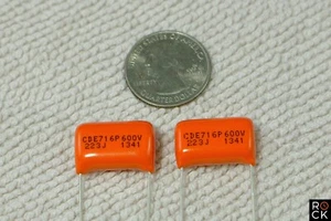 Orange Drop Premium Kondensator - Paar für Gitarre oder Bass CDE 716P .022uF/600VDC - Bild 1 von 5