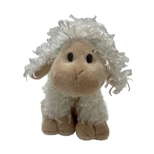 White Lamb Beige Fluffy Soft Webkinz Ganz Plush 8" Stuffed Toy Lovey No Code - Picture 1 of 11