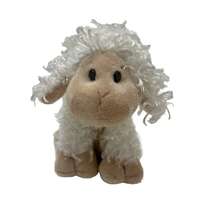 White Lamb Beige Fluffy Soft Webkinz Ganz Plush 8" Stuffed Toy Lovey No Code - Image 1 of 4
