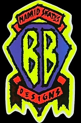 Pegatina vintage años 80 Madrid Skate’s BB designs Foto 1 de 2