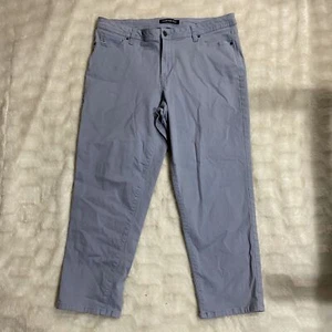 Calvin Klein Women's Blue Gray Cotton 5-Pocket Design Straight Leg Jeans Size 16 - Picture 1 of 12