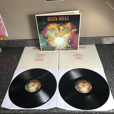 SUPER RARE DOUBLE VINYL LP QUEEN ALBUM QUEEN ROCKS 1997 UK 1ST PRESS NM/NM - Image 1 of 4