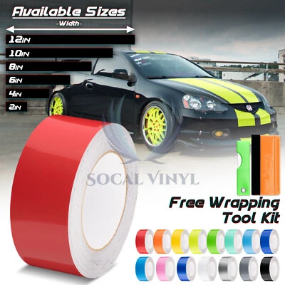 Gloss Color Racing Stripes Vinyl Wrap For Acura RSX Stripe Sticker 10FT / 20FT - Image 1 of 4