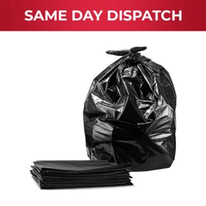 Heavy Duty Bin Liners Bags Black 18 x 29 x 39 in 200 G for Home & Kitchen Waste - Picture 1 of 6