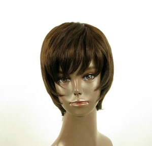 Perruque afro femme 100% cheveux naturel châtain ref LAET 02/6 - Imagen 1 de 9