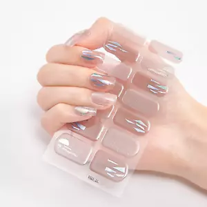 French Nail Stickers 3D Self-Adhesive for Women DIY Nail Art Gel Polish 22 PCS - Picture 1 of 95
