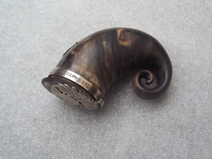 Antique Horn & Silver Scottish Snuff Mull - Picture 1 of 18