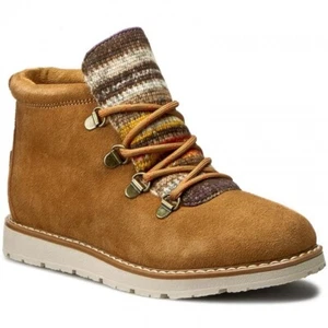 Stivali stringati nuovi da donna taglia 6 Bob Skechers Alpine Smores scamosciati marrone castagno - Foto 1 di 4
