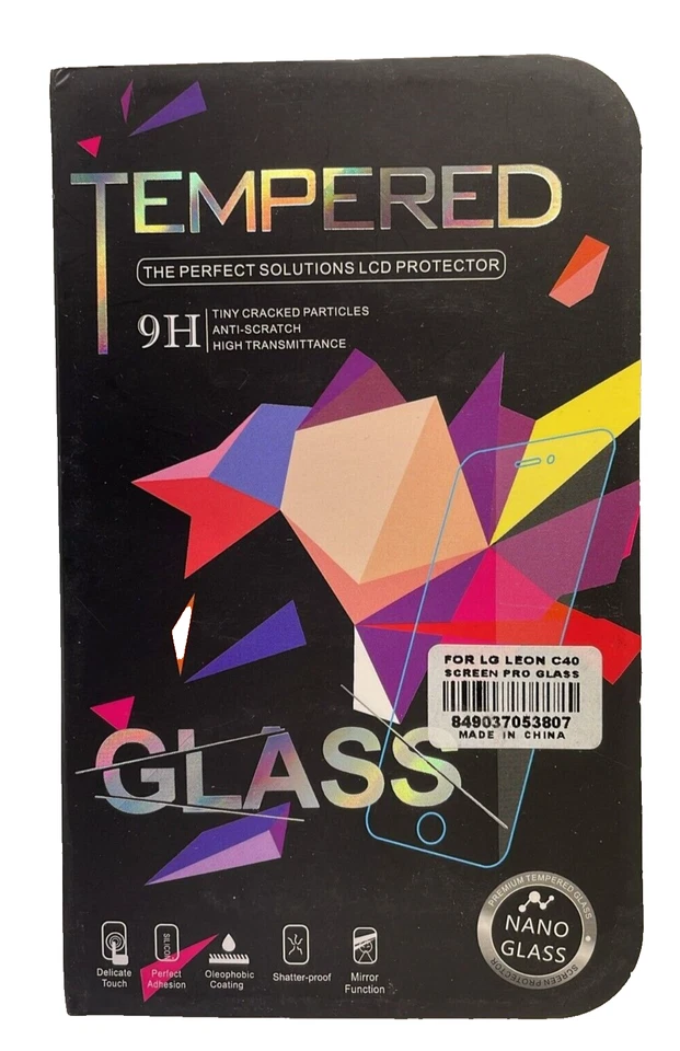 9H Tempered Glass Screen Protector for LG Leon C40, Clear - Image 1 of 2