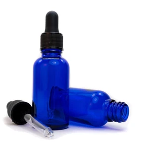 Botellas gotero de vidrio azul 30 ml gotero/pipeta/atomizador/tapa de loción - Imagen 1 de 8