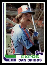 1982 Topps 102 Dan Briggs   Montreal Expos  Baseball Card