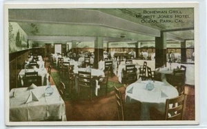 Postal Bohemian Grill Interior Merritt Jones Hotel Ocean Park California 1910c - Imagen 1 de 1
