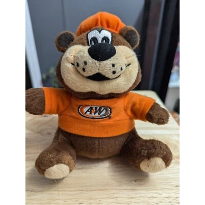 Талисман Great Root Bear бобы приклад A&W мягкая игрушка 7 в 2020 оранжевый и коричневый - Изображение 1 из 4