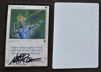 Signed MTG Magic Artist Proof _ Legends _ GREAT DEFENDER _ Mark Poole VHTF! - Image 1 of 3