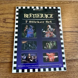 Vintage 2001 NOS Beetlejuice 7 Sticker Set Rare Dante’s Inferno Barbara Adam - Picture 1 of 1