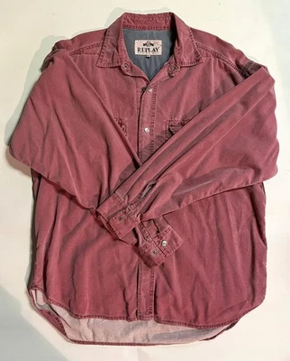Vintage Replay Men's Long Sleeve Corduroy Shirt XL - Image 1 of 4