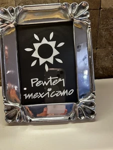 Vintage Pewter Mexicana Silver  5” X 7” Picture Frame Heavy - Picture 1 of 12