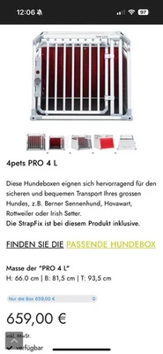 Hundetransportbox L Fürs Auto, Reisebox, Hundebox, Käfig - Bild 1 von 4