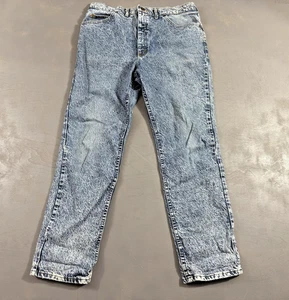 Vintage Lee Jeans Mens 38x32 Blue Denim Acid Wash 100% Cotton Made in USA 90s - Picture 1 of 19