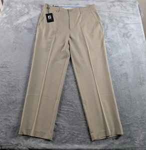 FootJoy Perf Pantaloni Uomo 36x30 Khaki Golf Pantaloni Performance Elasticizzati FJ - Foto 1 di 14