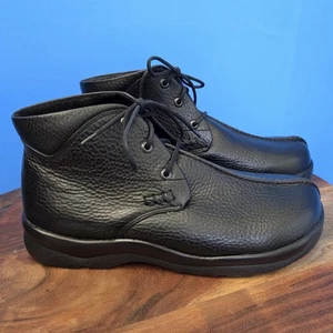 Aetrex Ariya Chukka Boot Pebbled Leather Men's 12 X-Wide Black Lace-Up Y400M  - Picture 1 of 11