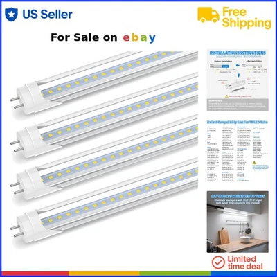 2FT LED Tube Light G13 10W Daylight 5000K 1120LM Plug & Play Ballast Bypass - Image 1 of 4