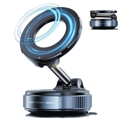 Suction Cup Phone Mount,Vacuum Magnetic Phone Holder for Car,360 Adjustable V... - Image 1 of 4