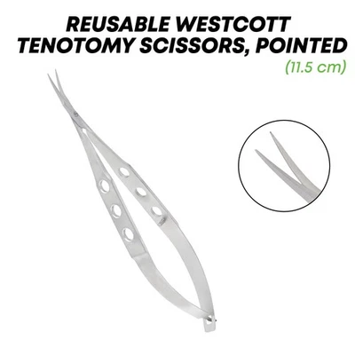 Westcott Tenotomy Scissors 11.5 cm Pointed Curved Surgical Ophthalmic Instrument - Изображение 1 из 2