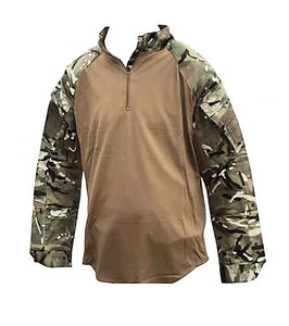 UBACS BROWN MTP UNDER ARMOUR COMBAT SHIRT WARM WEATHER GENUINE BRITISH ARMY - Foto 1 di 2