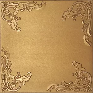Deckenfliesen, zum Aufkleben 20" x 20", dekorativ, Styropor, MARSEILLE Metalic GOLD - Bild 1 von 2