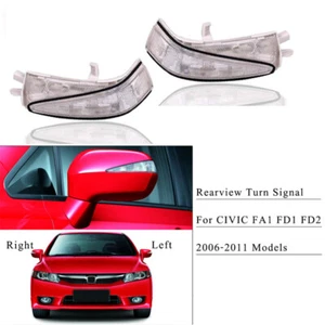 Left + Right Side Mirror LED Turn Signal Light for Honda Civic Sedan 2006-2011 - Picture 1 of 8