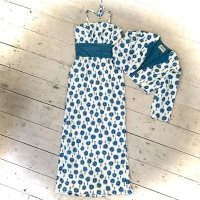 Vintage 1950’s Designer Jean Allen Wiggle Maxi Dress & Bolero - Image 1 of 4