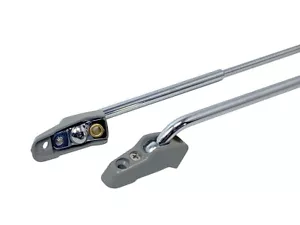 Sunvisor Metal Rod Bracket Set Left Right for Mercedes R107 SL Gray - Picture 1 of 2