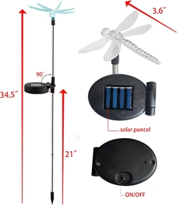 Waterproof Outdoor Solar Garden Stake Light with Vivid Color Charging Figurin... - Picture 1 of 1