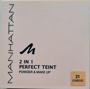Manhattan 2 In 1 Perfect Teint Powder & Make Up - 21 Sunbeige ▪︎ Kompaktpuder - Bild 1 von 3