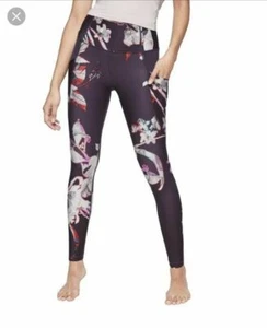 Athleta Salutation Stash Pocket Floral Magnolia Tight, XSP,(Petite), Regal Plum - Picture 1 of 11