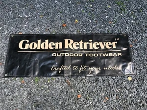 Golden Retriever Outdoor Footwear Large Nylon Advertising Banner Sign 22" X 60" - Picture 1 of 7