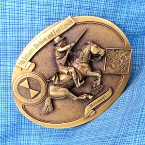 7th Infantry Div Fort Carson CO Bayonet Belt Buckle Mountain Post Vtg USA.QRT247 - Picture 1 of 11