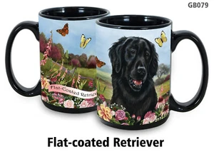 Garden Party Mug - Flat-Coated Retriever - Picture 1 of 1